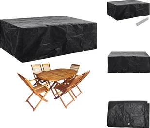vidaXL Pokrowiec na meble ogrodowe 8 oczek 242x162x100 cm - Pokrowce ochronne na meble ogrodowe - Pokrowce na meble ogrodowe - miniaturka - grafika 1
