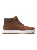 Botki damskie - Timberland Skórzane botki "Maple Grove" w kolorze ciemnobrązowym - miniaturka - grafika 1