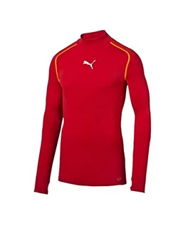 Koszulki męskie - Puma T-shirt męski TB Long Sleeve Tee Warm czerwony czerwony Red) L 654611 01_Puma Red_L - grafika 1