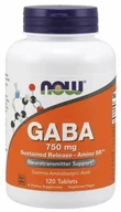 Aminokwasy - GABA - Kwas Gamma Aminomasłowy 750 mg o przedłużonym uwalnianiu (120 tabl.) - miniaturka - grafika 1
