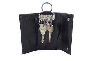 Etui skórzane na klucze / portfel - Czarne - Etui na klucze - miniaturka - grafika 6