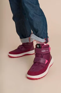 Buty dla dziewczynek - Reima półbuty Patter 2.0 kolor fioletowy - grafika 1