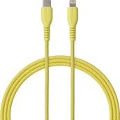 Kable USB - Kabel USB Typ-C - Lightning QUALO Ultimate QKN-CL-05 1.5 m Żółty - miniaturka - grafika 1