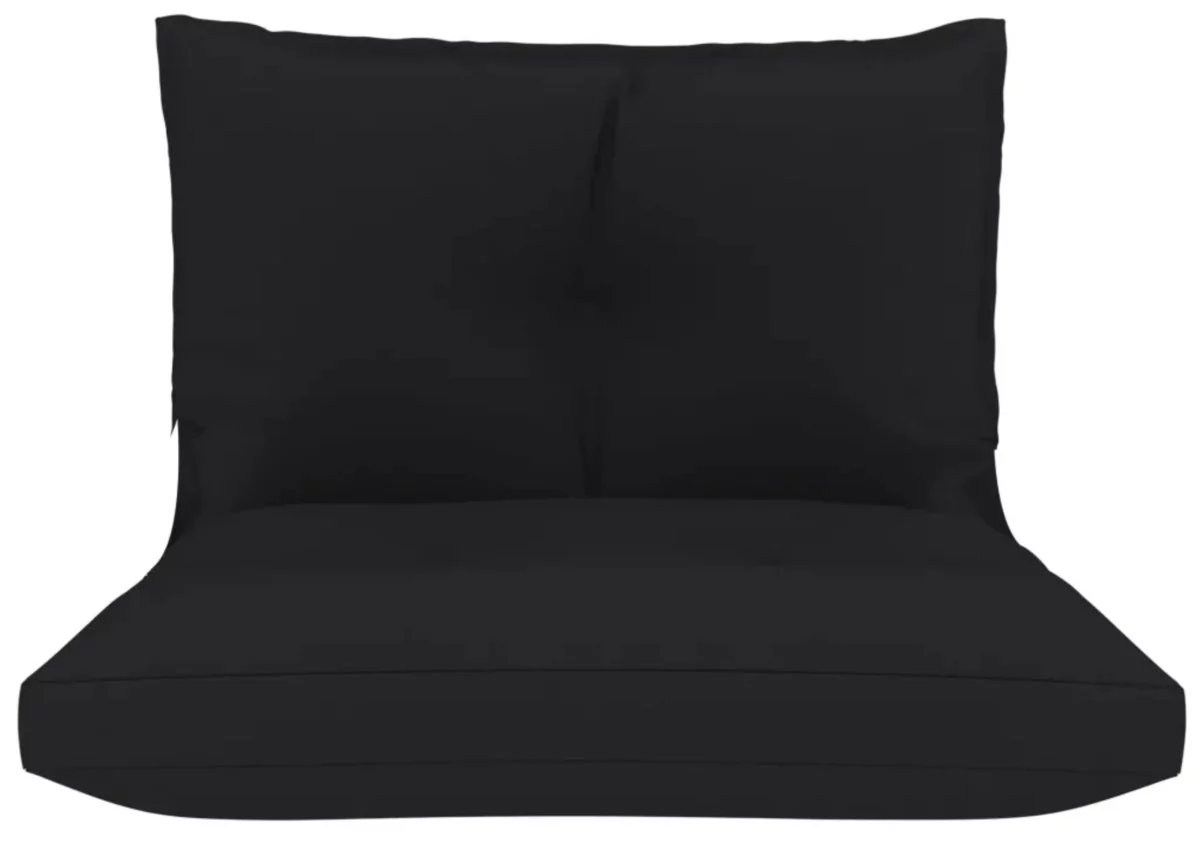 vidaXL Poduszki na sofę z palet, 2 szt., czarne, tkanina vidaXL