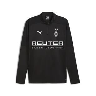 Męska bluza treningowa z zamkiem 1/4 Borussia Mönchengladbach PUMA Black - Bluzy sportowe męskie - miniaturka - grafika 1