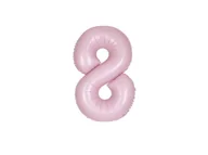 Balony i akcesoria - Balon foliowy cyfra 8 różowy - 86 cm - 1 szt. - miniaturka - grafika 1