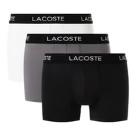 Majtki męskie - Bokserki Lacoste Microfiber Trunks 3-Pack Black/Lead Grey-White L - miniaturka - grafika 1