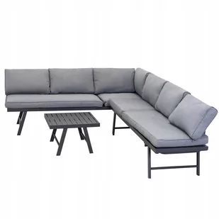 ZESTAW MEBLI OGRODOWYCH narożnik sofa stolik komplet NA OGRÓD TARAS leżanka - Meble ogrodowe - miniaturka - grafika 1