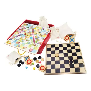 Bigjigs Toys Ltd zestaw klasycznych gier planszowych - 72907503748Z - Gry planszowe - miniaturka - grafika 1