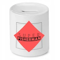 Skarbonki - SKARBONKA DLA WĘDKARZA SUPER FISHERMAN PREZENT z Nadrukiem ze Zdjęciem - miniaturka - grafika 1