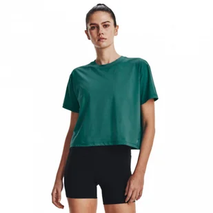 Damska koszulka treningowa UNDER ARMOUR UA Meridian SS - zielona - Koszulki i topy damskie - miniaturka - grafika 1