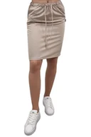 Spódnice - Spódnica medyczna beżowa casual premium roz. L - miniaturka - grafika 1