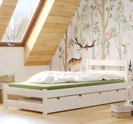 Łóżka dla dzieci i młodzieży - Białe drewniane łóżko z szufladami T8-F85 - miniaturka - grafika 1