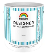 Farby wewnętrzne - Beckers Emulsja Designer Kitchen&Bathroom white 2,5l 06550 - miniaturka - grafika 1