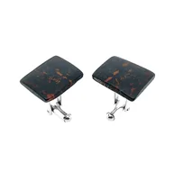 Spinki do mankietów i krawatów - Srebrne spinki do mankietów Heliotrop (S980) [925] - miniaturka - grafika 1