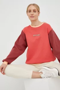 Bluzy damskie - Rip Curl bluza damska kolor czerwony z aplikacją - grafika 1