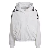 Kurtki damskie - adidas Damska kurtka wiatrowa, biała, 40 - miniaturka - grafika 1