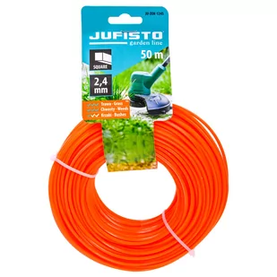ŻYŁKA TNĄCA DO KOS I PODKASZAREK 2,4 MM 50 MB JUFISTO JU-ZOK-1245 KWADRAT - Akcesoria do kos i kosiarek - miniaturka - grafika 1