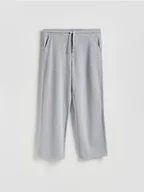 Spodnie sportowe męskie - Reserved - Spodnie dresowe z bawełną - jasnoszary - miniaturka - grafika 1