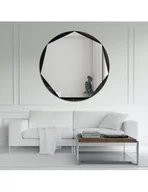 Lustra - Siedmiokątne lustro w okrągłej ramie - HEPTO, Dostępne wymiary: Średnica 60cm - miniaturka - grafika 1