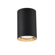 Lampy sufitowe - Light Prestige Manacor oczko czarne ze złotym ringiem 9 cm LP-232/1D - 90 BK/GD - miniaturka - grafika 1
