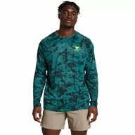 Koszulki sportowe męskie - Męski longsleeve treningowy Under Armour Project Rock IsoChill LS - zielony - UNDER ARMOUR - miniaturka - grafika 1