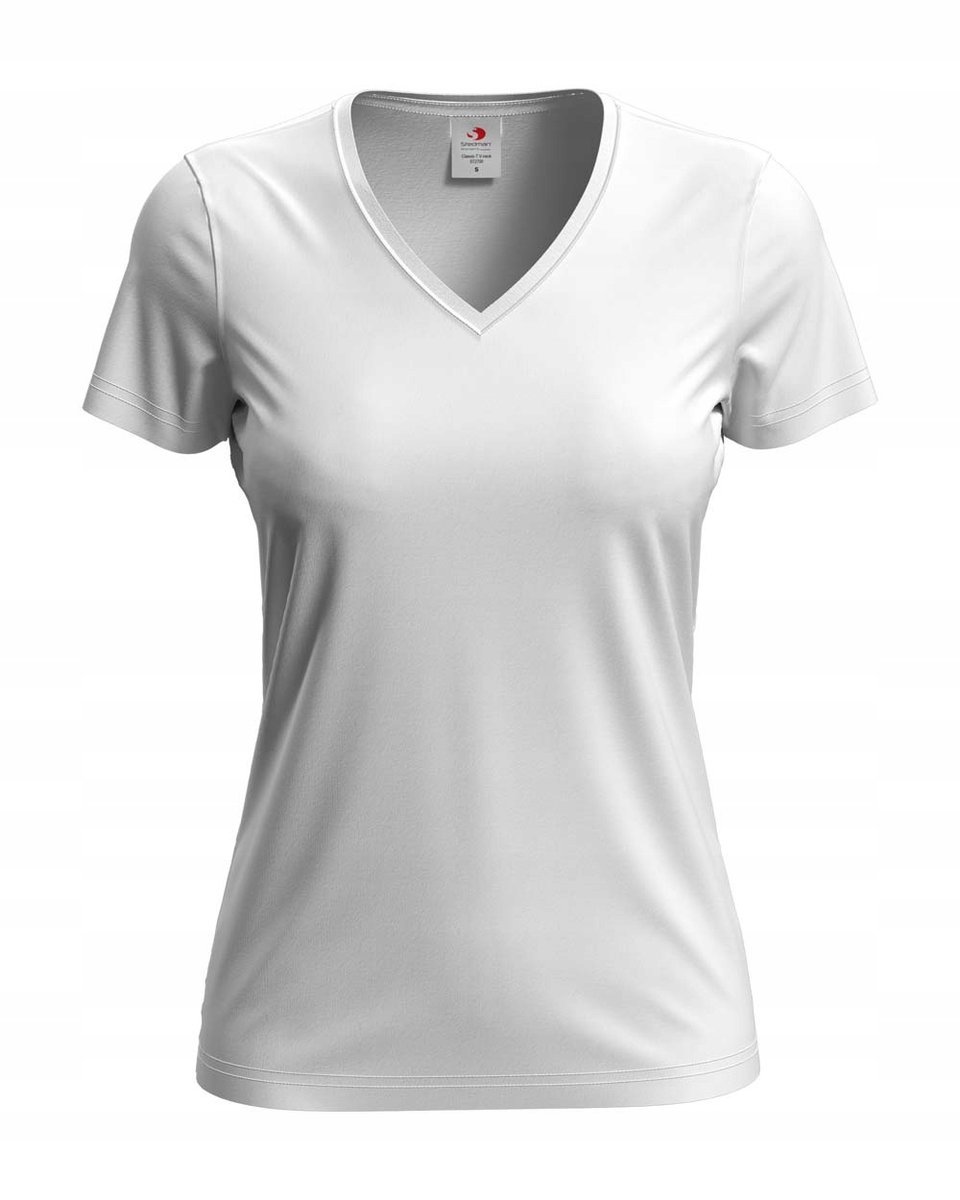 Koszulka damska T-shirt damski Stedman V-neck ST2700 White S