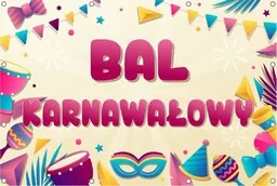 Bal Karnawałowy 2- Baner do szkoły i przedszkola - Pomoce naukowe - miniaturka - grafika 1