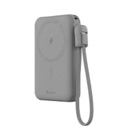 Powerbanki - Adam Elements Vionta C2 Pro - magnetyczny powerbank bezprzewodowy do iPhone/Apple Watch 10000 mAh szary - miniaturka - grafika 1