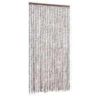 Zasłony - vidaXL Szenilowa zasłona Fly w kolorze ciemnoszarym i białym 100x200 cm - miniaturka - grafika 1