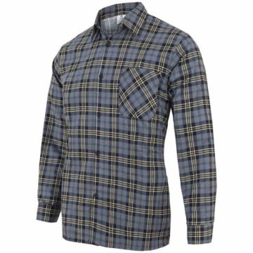 Bawełniana koszula flanelowa, Kolor Szary, rozmiar XXXL