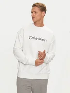 Bluzy męskie - Calvin Klein Bluza Hero Logo K10K112956 Biały Comfort Fit - miniaturka - grafika 1