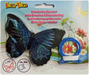 Eddy Toys Latawiec motyl dla dzieci E-19435-BLK-BLU - Zabawki i gry sportowe - miniaturka - grafika 1