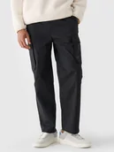 Spodnie męskie - Spodnie casual męskie 4F 4FRAW24TTROM1167-20S Czarny - miniaturka - grafika 1