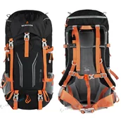 Plecaki - BERGSON TUNNEBO 35LODDYCHAJĄCY PLECAK TREKKINGOWY CZARNO-POMARAŃCZOWY - miniaturka - grafika 1