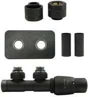 Zawory i kraniki - Varioterm Zawór termostatyczny TWINS All in One z rozetą prostokątną - ciemny grafit strukturalny midziana - Cu 15 mm prawa APTSGS0215CFK/P(Cu) - miniaturka - grafika 1