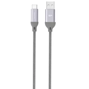 Silicon Power Kabel Silicon Power Boost Link Nylon LK30AC, USB - USB typ C 100cm, grey SP1M0ASYLK30AC1G - Kable komputerowe i do monitorów - miniaturka - grafika 1