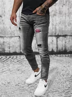 Spodnie męskie - Spodnie jeansowe męskie czarne OZONEE NB/MP0050NZ - Ozonee - miniaturka - grafika 1