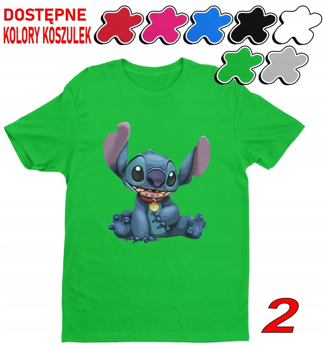 Koszulka Dziecięca Z Nadrukiem Dla Fana Stich Angel Słodziak -L 146-152