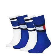 Skarpetki damskie - Tommy Hilfiger Skarpety dziecięce Crew Sock (4 sztuki), niebieski (Ultra Blue), 35-38 - miniaturka - grafika 1