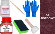 Środki do obuwia i ubrań - BORDOWY 36 Renoskór ZESTAW DO RENOWACJI SKÓRY LICOWEJ Farba Zmywacz Pędzel - miniaturka - grafika 1