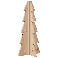 Choinki - vidaXL Drewniana choinka do udekorowania, 49 cm, lite drewno sosnowe - miniaturka - grafika 1