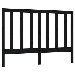 Lumarko Wezgłowie łóżka, czarne, 156x4x100 cm, lite drewno sosnowe - Inne meble do sypialni - miniaturka - grafika 3