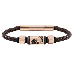 Bransoletka Męska Police PJ26466BLC.03A Skórzany 19 cm - Bransolety męskie - miniaturka - grafika 1