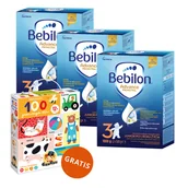 Mleko modyfikowane - Zestaw Bebilon Advance Pronutra 3 Junior, odżywcza formuła na bazie mleka, po 1 roku, 3 x 1000 g + CzuCzu, biblioteczka 100 pierwszych słów gratis - miniaturka - grafika 1