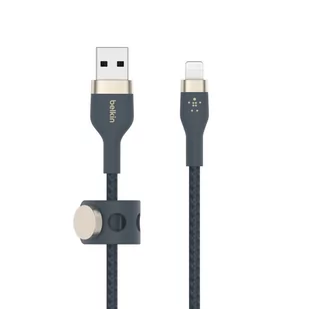 Belkin Kabel USB Lightning Braided Silicone 1 m Niebieski - Kable USB - miniaturka - grafika 2