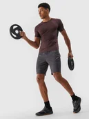 Spodenki męskie - 4F Spodenki treningowe szybkoschnące męskie - szare XXL - miniaturka - grafika 1