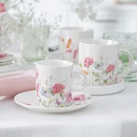 Serwisy do kawy i herbaty - Zestaw kawowy na 12 osób porcelanowy GARDENO - miniaturka - grafika 1