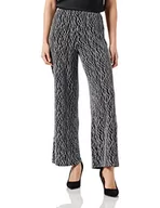 Spodnie damskie - VERO MODA Vmkanz Hw Wide Pant JRS Ptt spodnie damskie, Czarny/szczegóły: srebrny lurex, XS - miniaturka - grafika 1