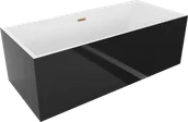 Wanny - Mexen Vigo wanna wolnostojąca 178,5 x 80 cm, biała/czarna, przelew nikiel szczotkowany - 51251788075-97 - miniaturka - grafika 1
